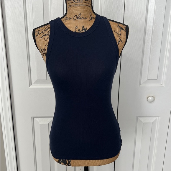 A New Day Navy Ribbed Tank Top - Picture 1 of 8
